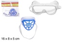 Set de mascarilla con gafas protectoras