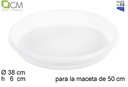 Prato vaso Elsa branco 50 cm