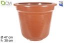 Marisol glossy plastic pot 47 cm