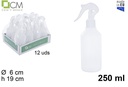 Botella plástico blanca pulverizador 250 ml