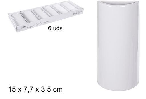 [110482] Humidificador ceramica semicirculo blanco
