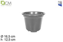 Maceta plástico Marisol gris 15 cm