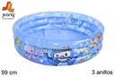 Piscina hinchable 3 anillos decorado fondo marino 99 cm
