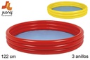 Piscina hinchable 3 anillos colores surtidos 122 cm