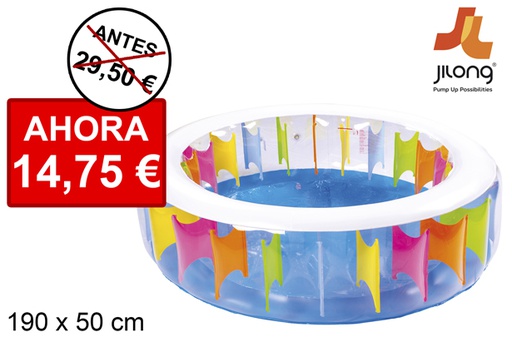 [110660] Rainbow inflatable pool 190x50 cm