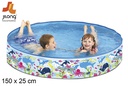 Piscina hinchable decorada fondo marino 150x25 cm
