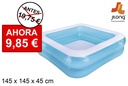 Piscina hinchable cuadrada 145x45 cm