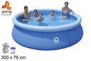 Piscina hinchable aro con depuradora 300x76 cm