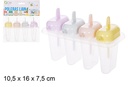 Pack 4 ice cream molds assorted colors