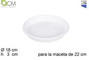 Plato maceta Elsa blanco 22 cm