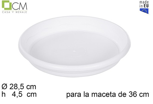 [110475] Elsa white pot plate 36 cm