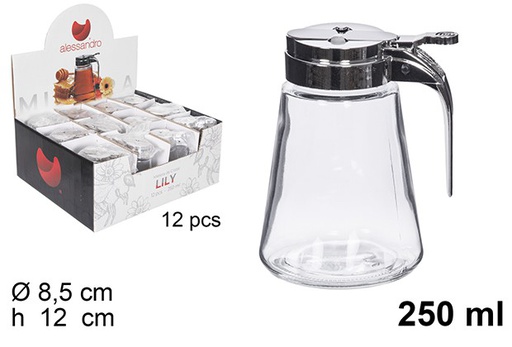 [109180] Dispensador de mel de vidro Lily 250 ml