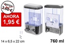 Distributeur de savon liquide double argent 760 ml