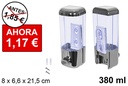 Dispensador de jabón líquido plata 380 ml