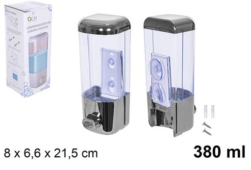 [108685] Silver liquid soap dispenser 380 ml