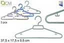 Pack 3 perchas plástico colores surtidos