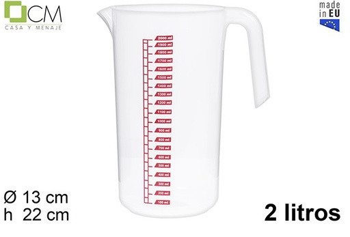 [110278] Brocca in plastica graduata 2 l.