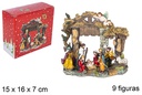 Portal Nacimiento 9 figuras 15 cm