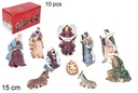 Pack 10 piezas Nacimiento resina 15 cm