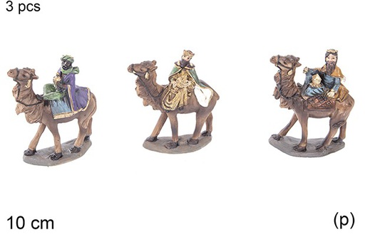 [110933] 3 homens sábios em camelo 10cm 