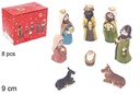 Pack 8 piezas Nacimiento resina 9 cm
