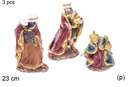Pack 3 Reyes Magos resina 23 cm