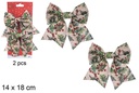 Pack 2 laços de Natal decorados com flor de Páscoa 14x18 cm