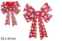 Lazo Navidad rojo decorado árbol 32x43 cm