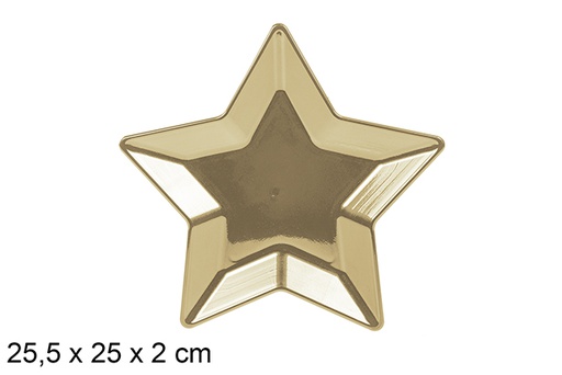 [110919] Bandeja inferior estrela de Natal dourada 25,5 cm
