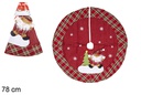 Manta pie árbol Navidad decorado Papa Noel 78 cm