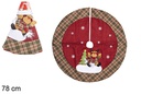 Manta pie árbol Navidad decorado ciervo 78 cm