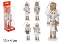 Cascanueces de Navidad de madera blanca modelos surtidos 13 cm