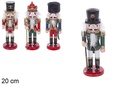 Casse-noix de Noël en bois modèles assortis 20 cm