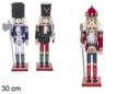 Casse-noix de Noël en bois modèles assortis 30 cm