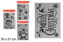 Plantilla Navidad decorada 30x21 cm