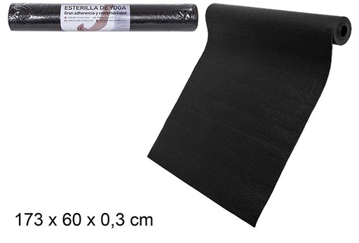 [110526] Black yoga mat 173x60 cm