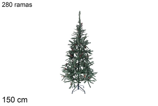 [111340] Arbol navidad con puntas blancas 150cm 280 ramas