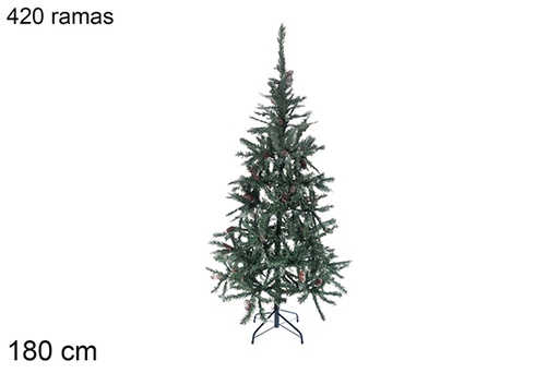[111341] Arbol navidad con puntas blancas 180cm 420 ramas