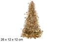 Christmas tree PVC gold thread 26x12 cm