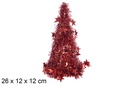 Christmas tree PVC red thread 26x12 cm