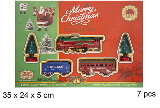 [111373] Electric luminous battery-operated train 7 pieces
