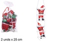 Santa Claus with waterproof suit and ladder 2x25 cm