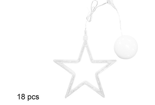 [111383] Estrella pvc con ventosa multicolor a pilas 18cm