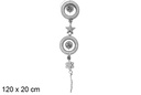 Pendentif paillettes argent 120 cm