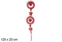 Pingente glitter vermelho 120 cm