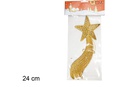 Estrella fugaz oro purpurina 24 cm