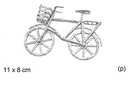 Colgante bicicleta navidad plata 11x8cm