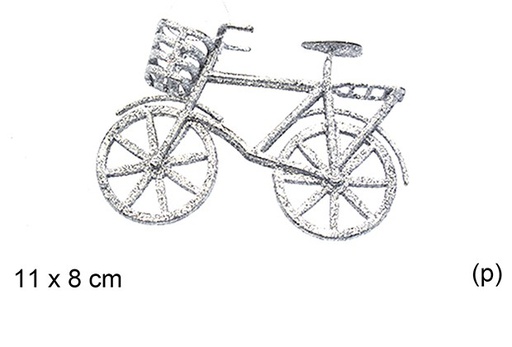 [205396] SILVER CHRISTMAS BICYCLE PENDANT