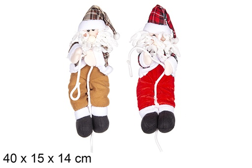 [205424] Santa Claus with rope 2 assorted 40 cm