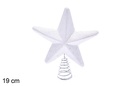 Punta stella albero bianco 19 cm